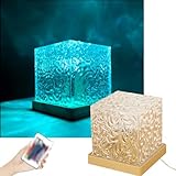Vdeaszo Luxela I Led Table Lamp, Luminorthe Cube Lamp, 16 Color Lights for Bedroom, Modern, Blue, Acrylic