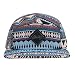 GP Accessories Fair Isle Pattern Multi Color Stripe Salty 5 Panel Hat Large Brown