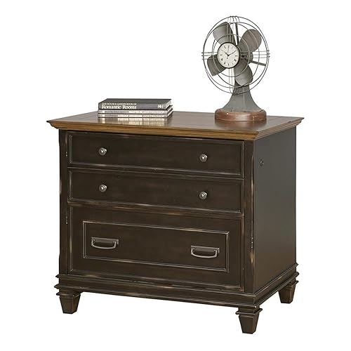 Hartford Lateral File Cabinet, Brown - Fully Assembled