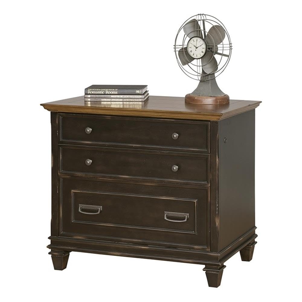 Hartford Lateral File Cabinet, Brown - Fully Assembled