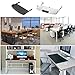 IBOWZ Keyboard Drawer Tray Hidden Keyboard Tray Sliding Under Desk,for All Keyboard Pull Out,Black/White Slide-Out Keyboard Drawer,with 14 inch Slide Rail,Height Adjustable,Desk Extender for O