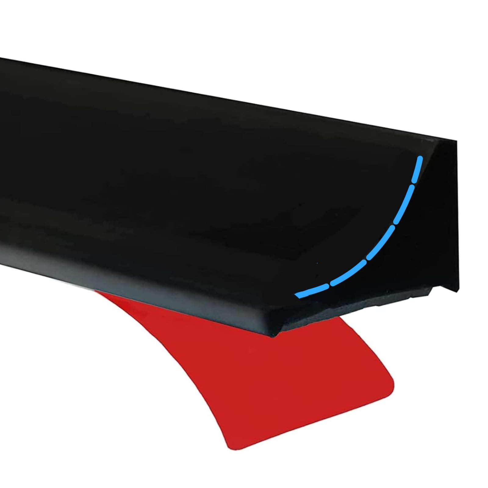 Barrière d'eau de douche en silicone noir 99 cm pour receveur