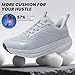 Women's Walking Running Tennis Cushioning Shoes Breathable Non-Slip Sneakers Athletic Gym Workout Training Fashion Sneakers Grey