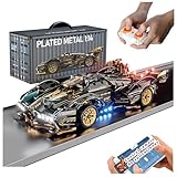 FINYQBET Juegos de Bloques de Construcción de Coches Deportivos - Maqueta 1:14 con Control Remoto y Luces LED, 1200+...