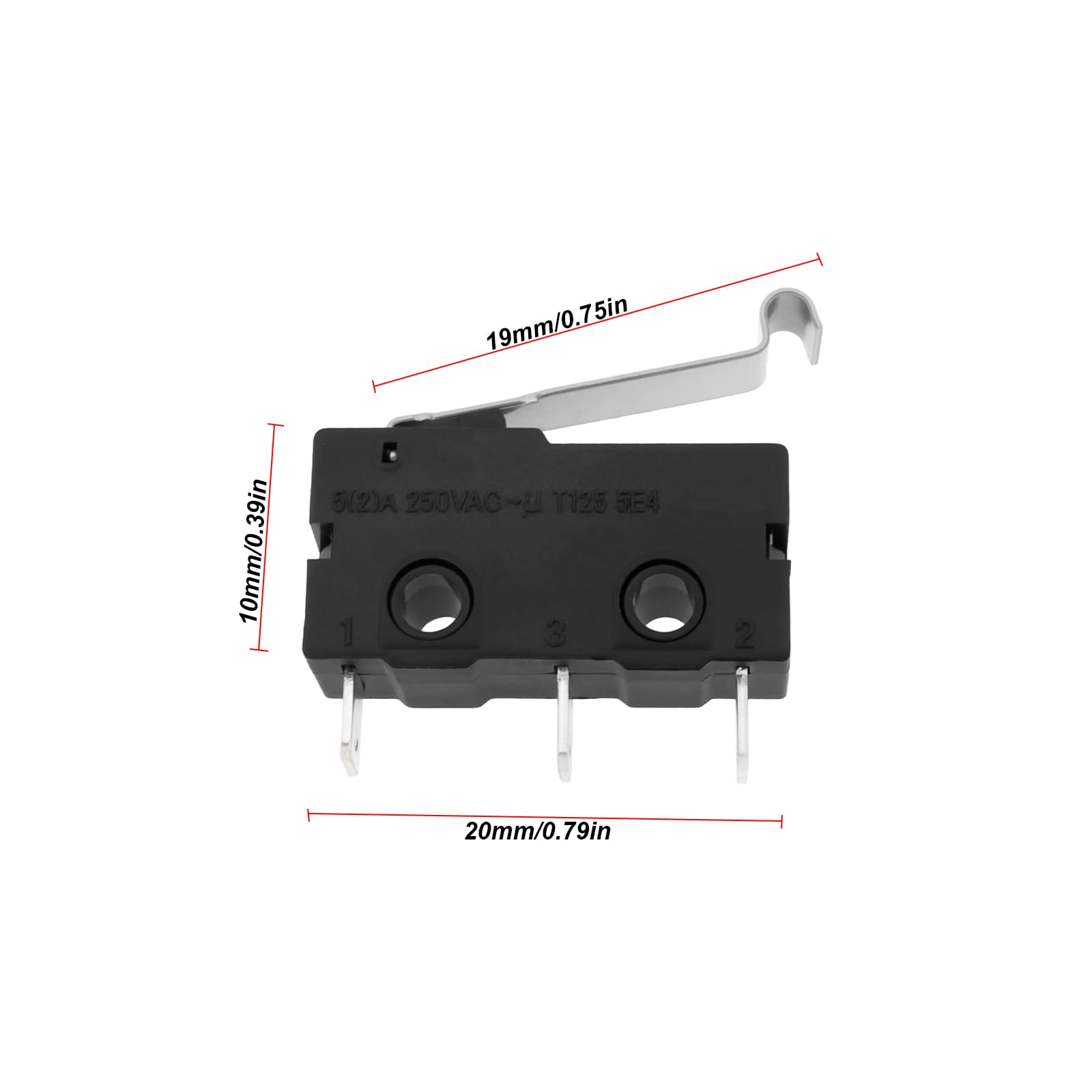 Joinfworld Lot De 2 Micro-interrupteurs Avec Levier étanche IP67 Scellé
