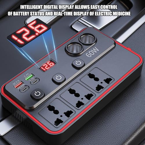 Onduleur pour véhicules 12V 220V avec ports USB adaptateur - 5