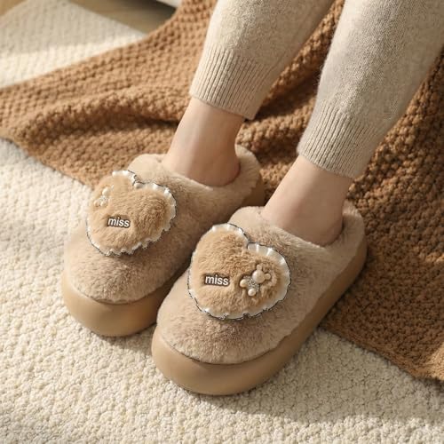 Image of VRITRAZ Women's Comfort Slip On Closed Toe Warm Winter with Cute Design print House Clog Indoor Slipper