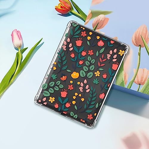 Image of CoBak Clear Case for 6 inch E-Reader 2024 and 2022 (11th Generation) - Ultra-Slim Soft TPU Transparent Cover,Lightweight & Durable Protection,Floral Symphony