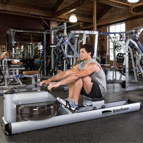 Image of WaterRower M1 Rowing Machine with S4 BLE Monitor | USA Made Water Rower | Original Handcrafted Erg Row Machine for Home Use & Gym