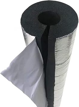 Antifreeze Water Pipe Insulation Sleeve,Opening Self-Adhesive Aluminum Foil Rubber Plastic Insulation Cotton, Waterproof Foam Insulation Pipe, 950mm Length