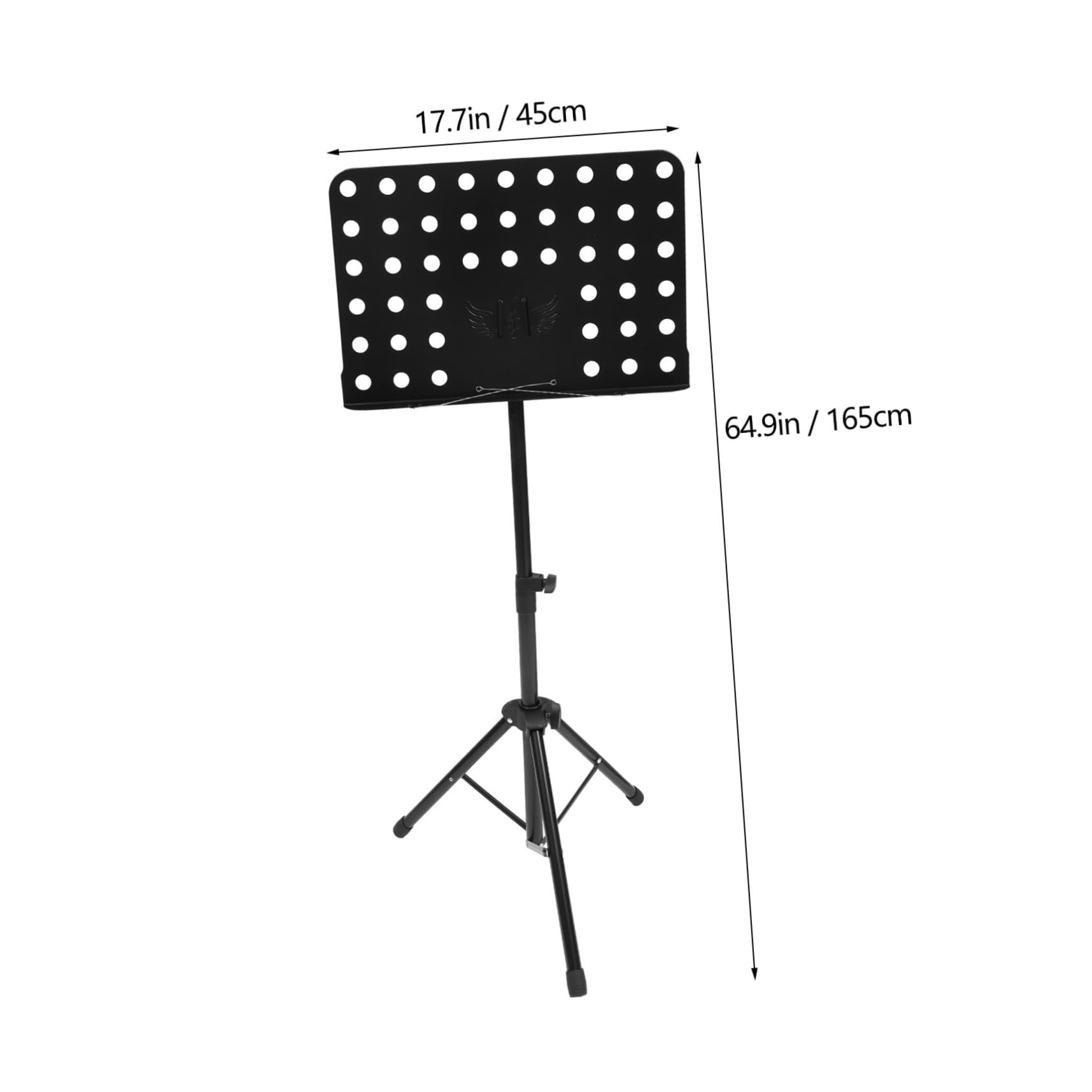 VICASKY 1stück Tragbarer Faltbarer Notenständer Höhenverstellbar Für Gitarre Und Andere Instrumente Design Schwarz
