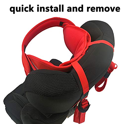 Adjustable Child Car Seat Head Support, Universal Suitable For Both Children And Adults, Head Protect Pad On Child Car Seat, Safety Car Sleeping Headrest For Child, Infants, Toddlers And Adults (Red) #TOP3