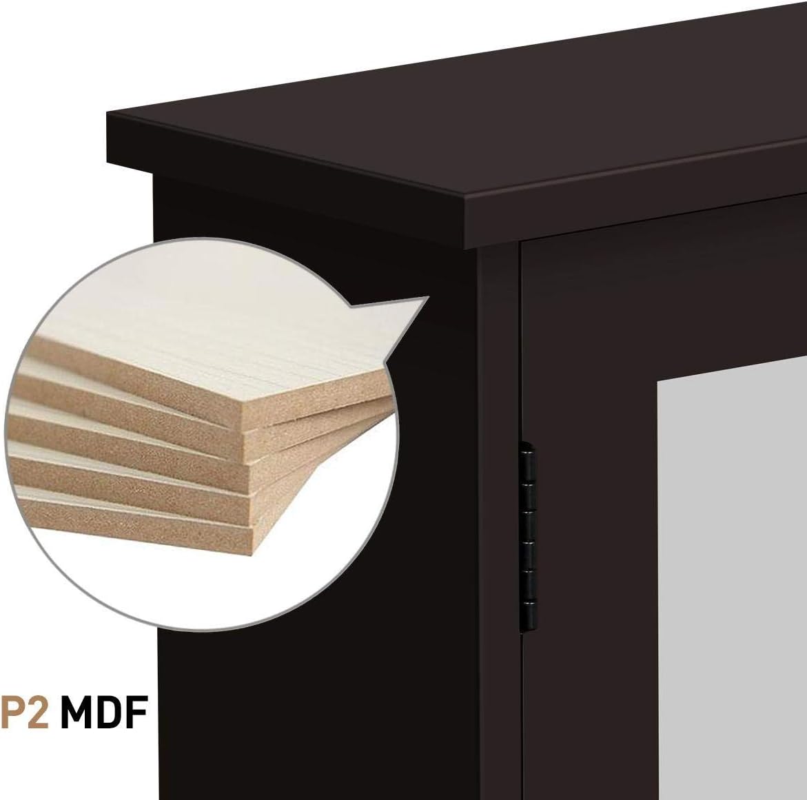 Close-up of P2 MDF material