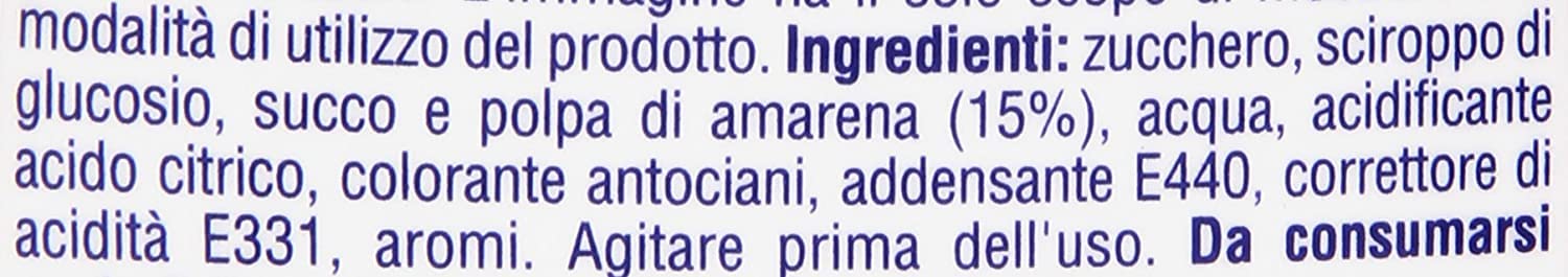 Fabbri Amarena Pistacchio Nocciola Cioccolato Mini Topping Cereza Negra 7 x 225 g + Polpa Italiano Gourmet 400 g