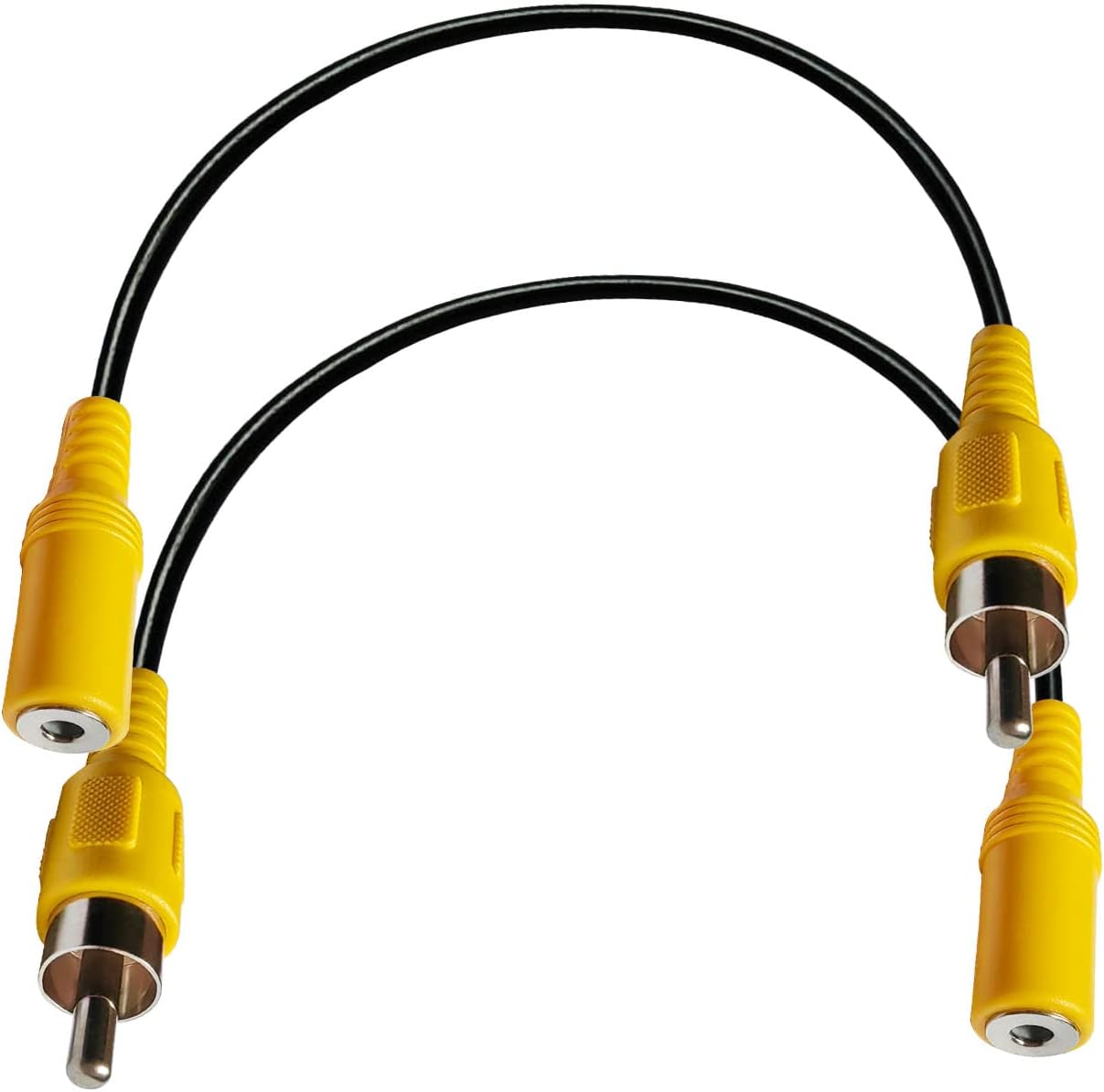(2-Pack) RCA Cable,Nickel-Plated 3.5mm Female Mono Jack to RCA Male Adapter Cable for Speaker, Media Player, and so on- 25cm/10 Inch