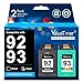 Valuetoner Remanufactured Ink Cartridges Replacement for HP 92 & 93 C9513FN C9362WN C9361WN for HP Photosmart 7850 C3150 C3180, Deskjet 5440 5420, PSC 1510 2525 Printer, (1 Black, 1 Tri-Color) 2 Pack
