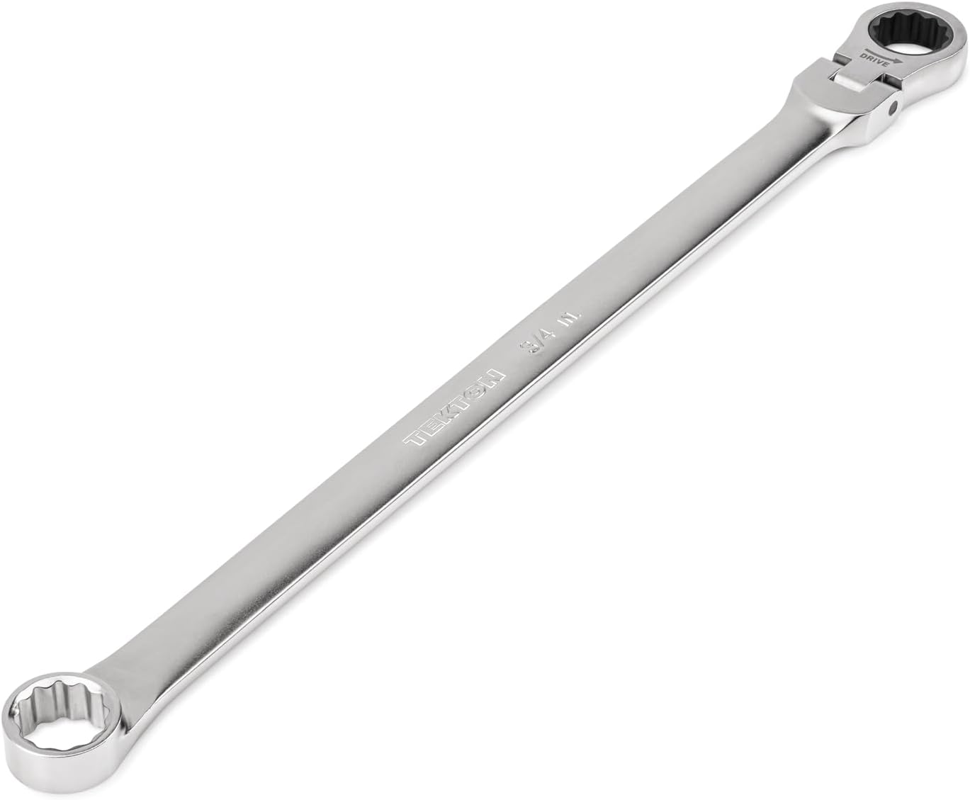 TEKTON 3/4 Inch Long Fixed/Flex Head 12-Point Ratcheting Box End Wrench | WRB35319