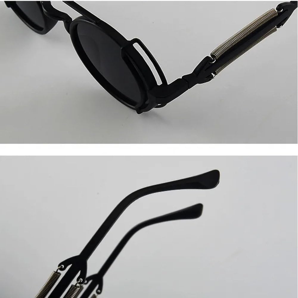 Steampunk okulary przeciwsłoneczne UV400 okrągłe oprawki kolorowe soczewki okulary okulary mężczyźni kobiety retro klasyczne okulary przeciwsłoneczne