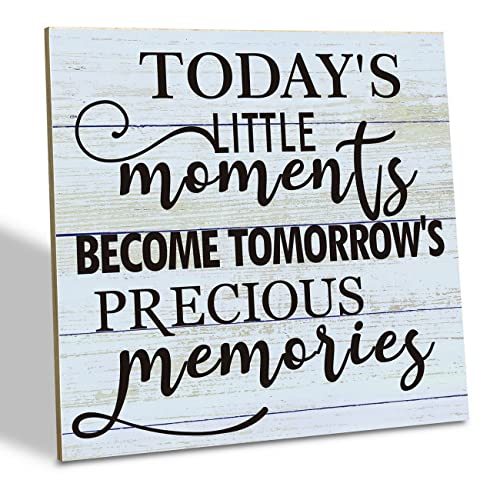 Inspirational-Wood-Sign-Todays-Little-Moments-Become-Tomorrows-Precious-Memories-Wood-Plaque-Table-Art-Sign-6262inch-Primitive-Home-Decor-Farmhouse-Decoration-Family-Sign-Office-Desk-Decor Inspirational Wood Sign Todays Little Moments Become Tomorrows Precious Memories Wood Plaque Table Art Sign 6262inch Primitive Home Decor Farmhouse Decoration Family Sign Office Desk Decor