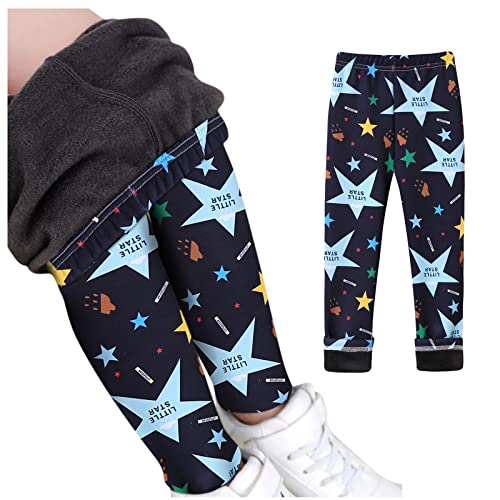 Toddler Girls Fleece Lined Leggings Sweet Warm Pants Baby Tights Print Trousers Clothes4