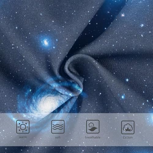 Girl Panties, Deep Space Galaxy Blue Stars Toddler Girl Panties, Girls Underwear Cotton, 2T–8 Years3