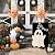 AVOIN colorlife Halloween Ghost Garden Flag 12x18 Inch Double Sided Outside, Boo Black Yard Outdoor Decorative Flag