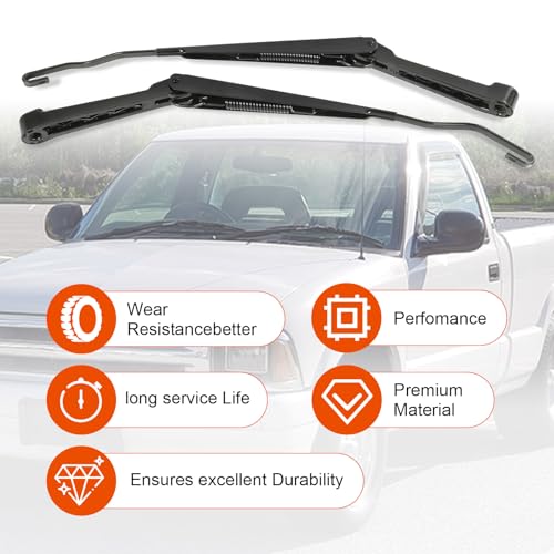 RALBDX Pair Front Windshield Wiper Arm Compatible with 1994-2004 Chevrolet S10 Pickup, Front Driver Side & Passenger Side Windshield Wiper Arm Set Replace # W0182-V316273