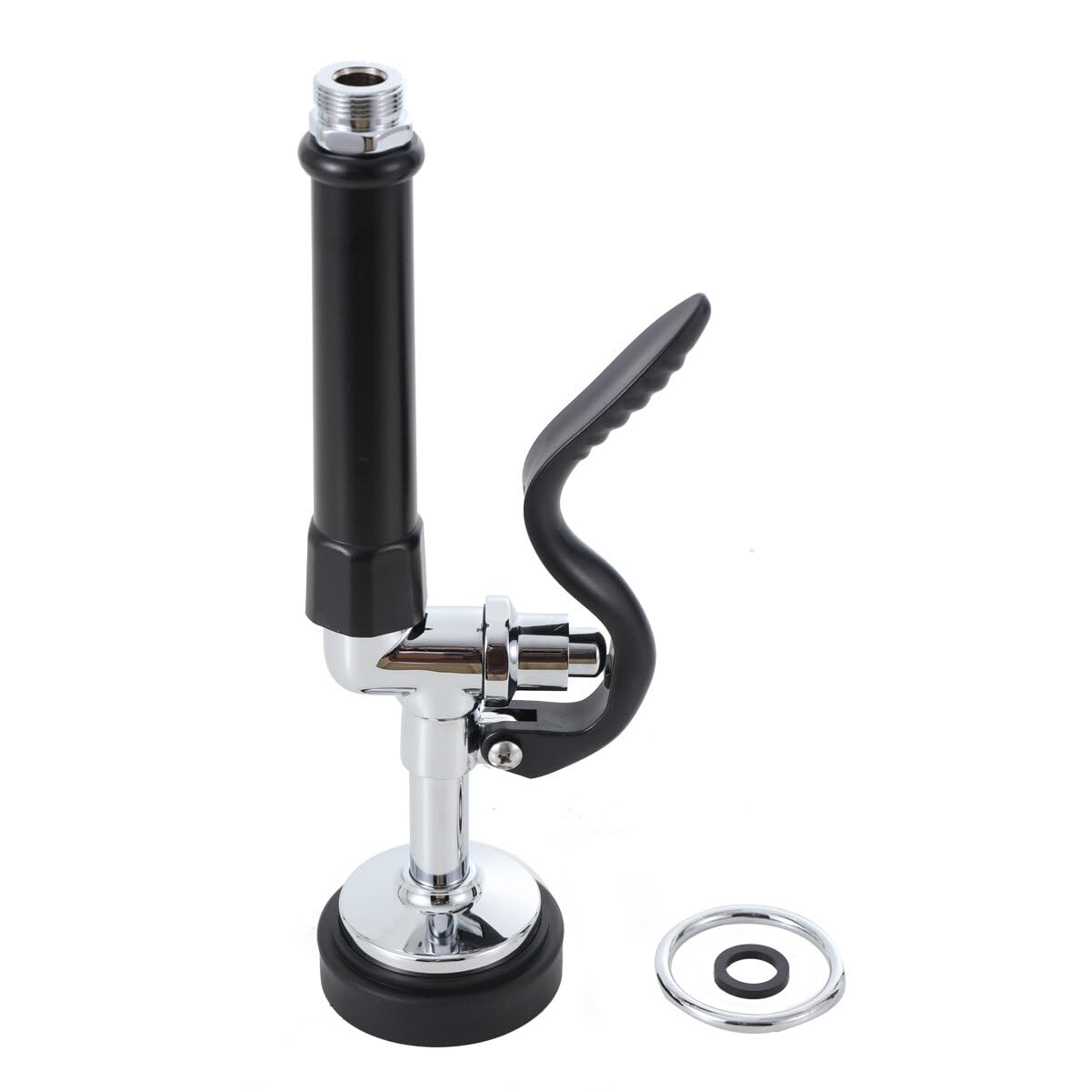 Cozyel Pre-Rinse Sprayers Brass Swivel Sink Pull Down Spray Head Handheld Multifunction Spray Valve Replacement Part High Pressure Dishwasher Accessories Brushed Chrome for Commercial Kitchen Taps