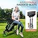 JOVIAL Golf Push Cart 3 Wheel - Lightweight Steel Frame Foldable Golf Bag Cart with Padded Adjustable Handle, Quick Brake System, Deluxe Scorecard Holder, Patented Bag Holder for Different Terrain