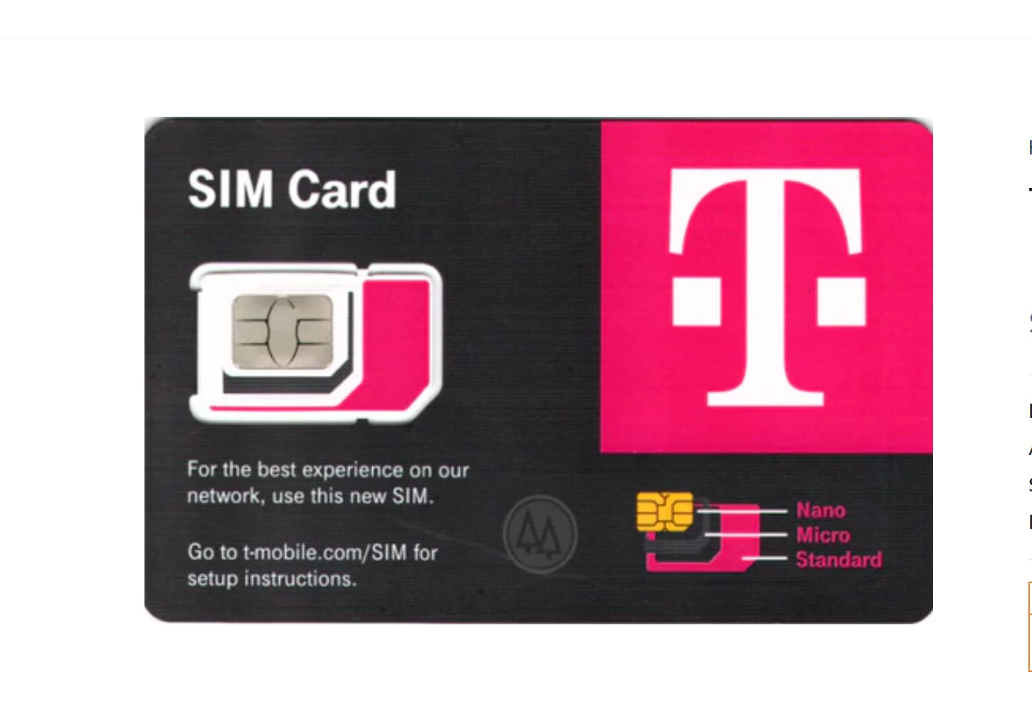 TMO T-Mobile SIM Card R15 5G 4G LTE TMobile Triple Cut Nano Micro 3 in 1