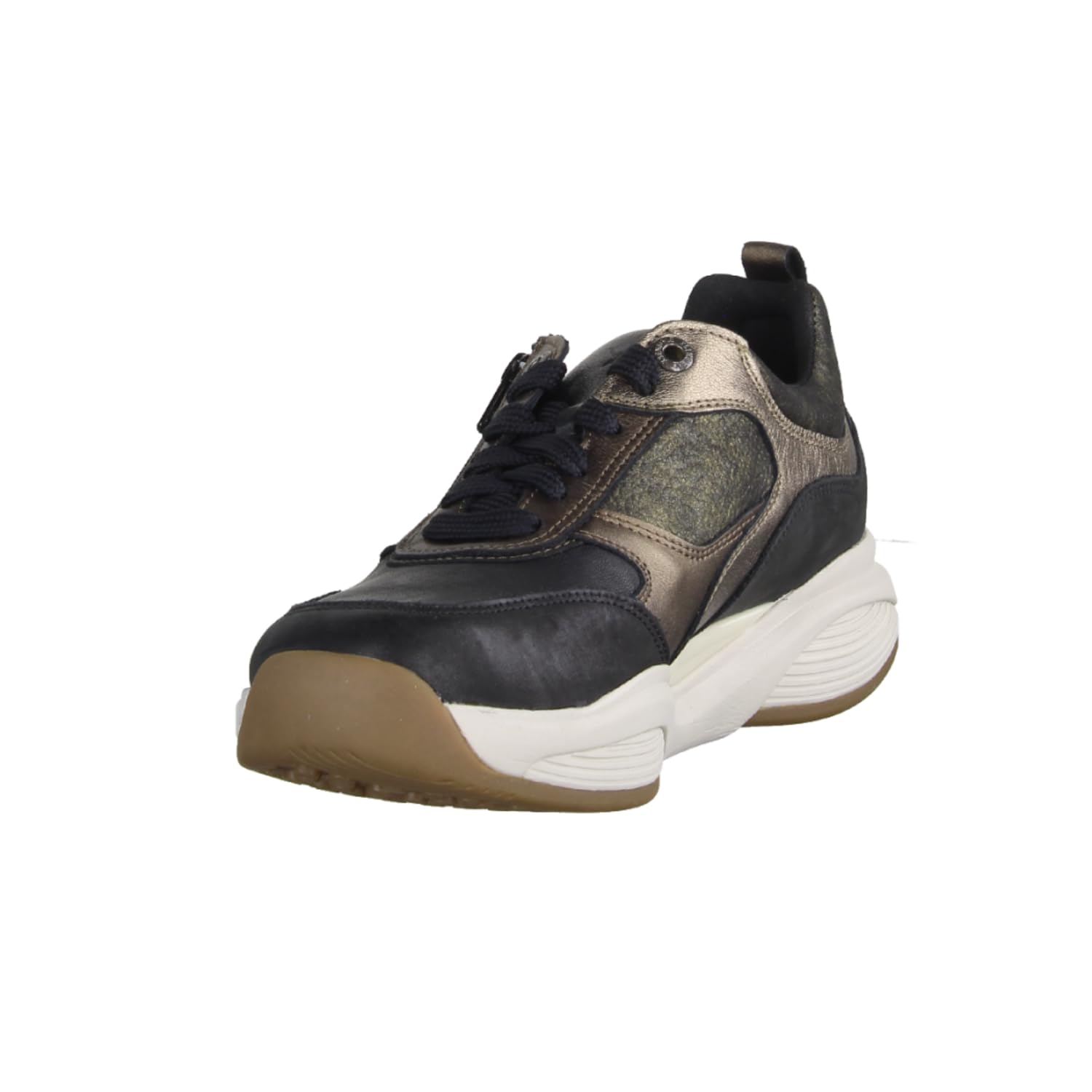 Xsensible SWX19 Black Combi (schwarz) - sportlicher Schnürschuh - Damenschuhe Bequeme Schnürschuhe, Schwarz, Leder/Textil (Stretch), Gr. 39 EU
