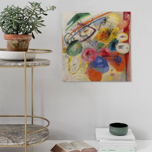 Peinture sur toile Kandinsky Black Lines I pour habiller un mur vide moderne 50x50 - 5