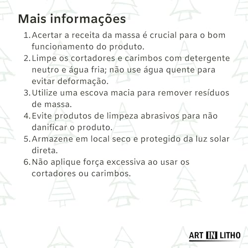 Kit de Cortadores e Carimbos de Biscoito de Natal