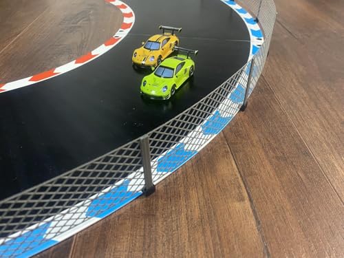 Fence compatible with Carrera hybrid racetrack barrier guard