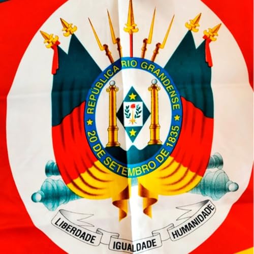 Bandeira Rio Grande do Sul Oficial Mastro Grande 90 x 150 cm Cores Fortes