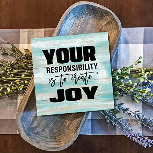 Panneau en bois inspirant Create Joy pour une chambre cocooning - 5