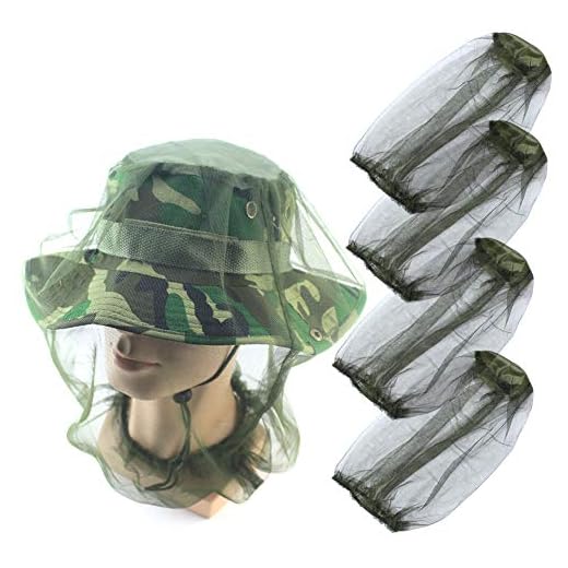 Myggmask, 4 stycken mygg huvudnät insektsnät hatt, myggnät myggnät myggnät huvudnät ansikte mesh huvudskydd, biodlare hatt för biodling, fiske, friluftsentusiaster skydd