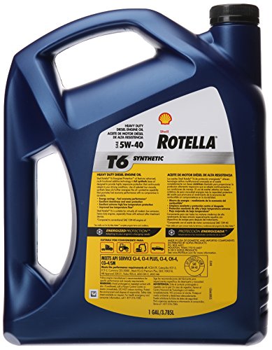 Shell Rotella T6 Full Synthetic Heavy Duty Engine Oil 5W-40, 1 Gallon #TOP1