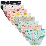 NEIYISHE Girls Underwear Soft Cotton Panties Little Girls'Briefs Toddler Undies ,size 8 Years