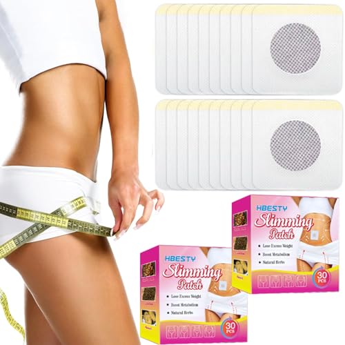 60 Piezas Parches Para Adelgazar Parches Quemagrasas Mujer Parches Adelgazantes Abdomen Anticelulitico Reductor Potente Fórmula Herbaria Adecuada para Hombres y Mujeres para Perder Peso