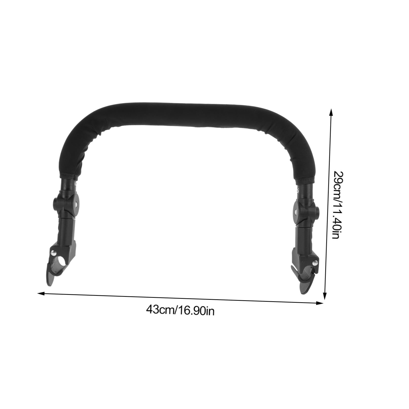 BESTonZON Maniglia di Regolabile per Passeggino Plastico Nero in e Casuale Spugna Montaggio Semplice e Uso Comodo per Vari Modelli Stile
