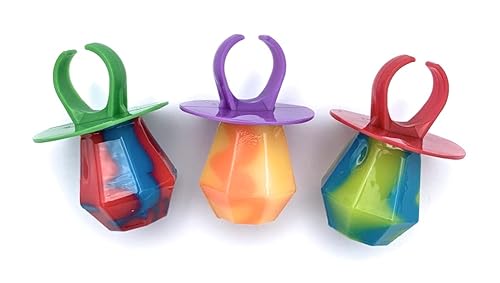 Miniatura 5 de Twisted Ring Pops - Paquete variado de 10 unidades de paletas de anillo envueltas individualmente, sabor torcido, caramelo duro, chupadores de