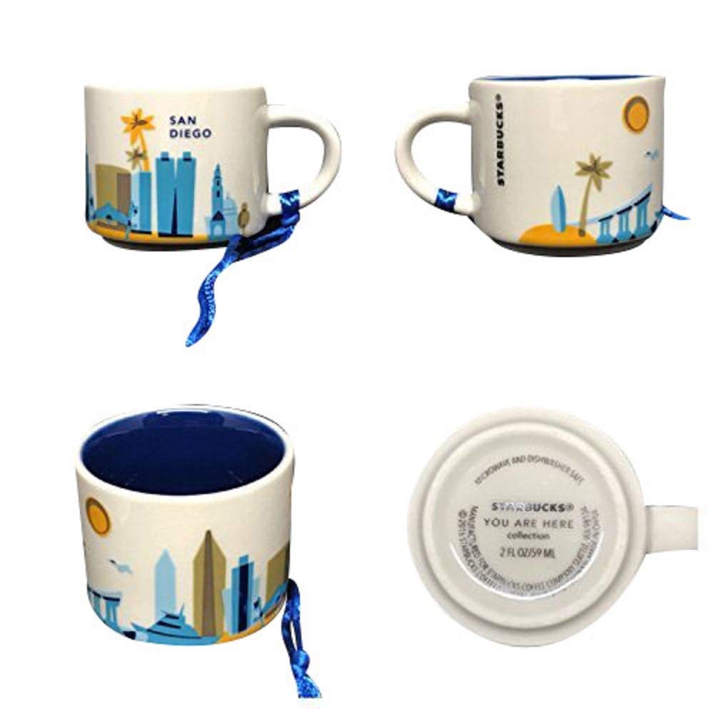 STARBUCKS Coffee 2016 SAN DIEGO YAH You Are Here Mini mug 2oz Ornament cup