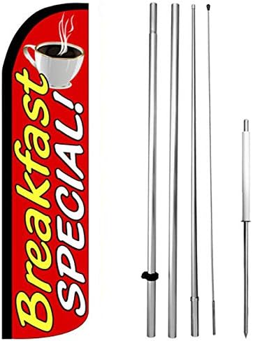 Breakfast Special - Windless Feather Swooper Flag Banner Sign Kit rz003-h