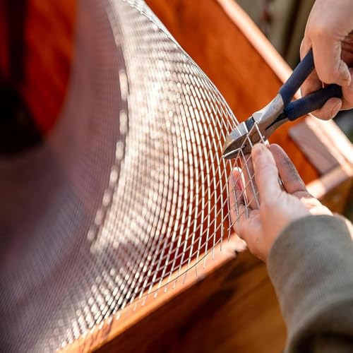 Odporna na gryzonie ocynkowana siatka druciana – średnica otworu 10 mm, tkanina sprzętowa ze stali nierdzewnej do szczelin domowych i ogrodowych, 1 x 9 m rozwiązanie barierowe dla gryzoni