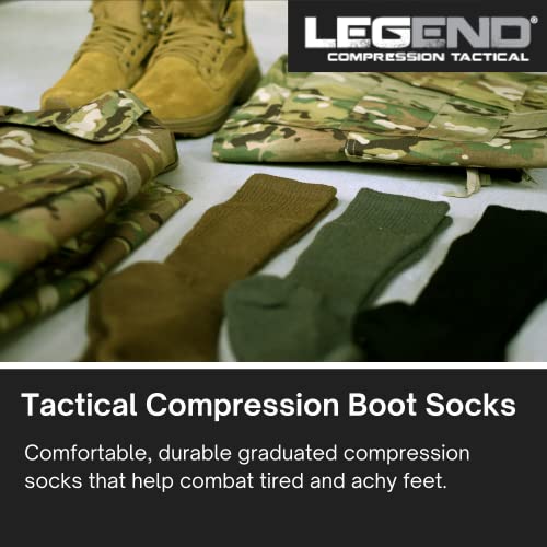 LEGEND Compression Tactical Merino Wool All-Weather Boot Socks - Mid-Calf Military for Men and Women4