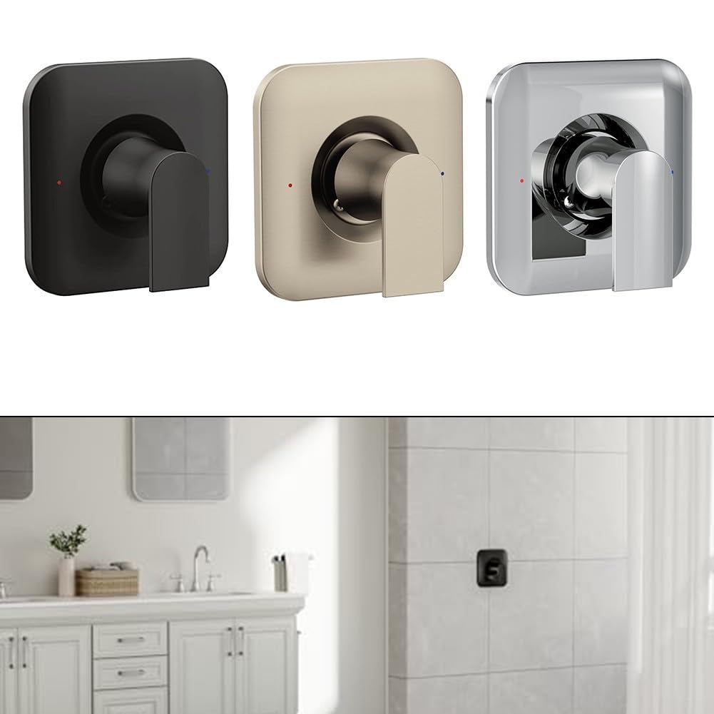 Kit coprivalvola opaco per doccia per modelli 2510 2520 2570 2580 2590 con maniglia a leva di temperatura per rinnovamento bagno 18 x 18 x 4 cm (placcatura elettrica)