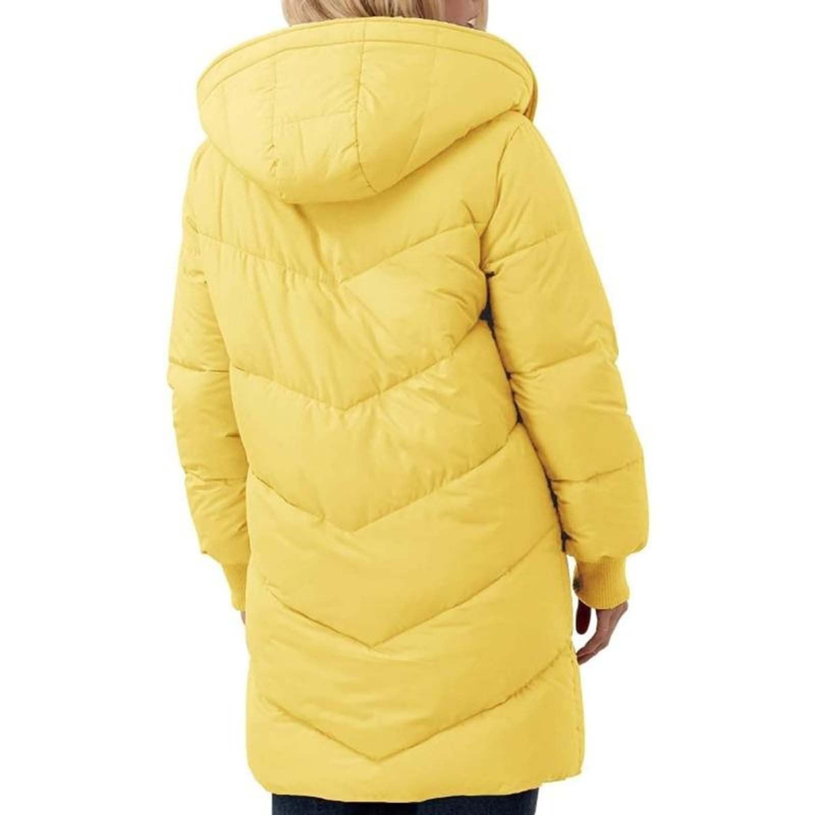 Piumino da donna, lungo, invernale, in pile, da donna, con cappuccio, per attività all'aperto, invernale, con calda imbottitura, con chiusura lampo, morbido, in tinta unita, per le mezze stagioni