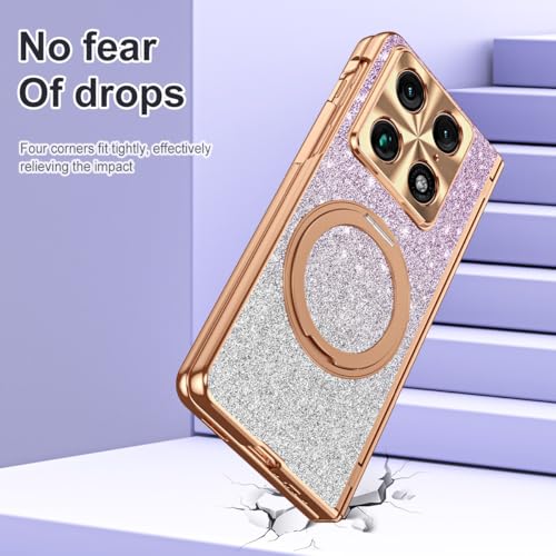 Étui Moto Razr Plus 2026 violet clapet aimanté et bague de support - 5