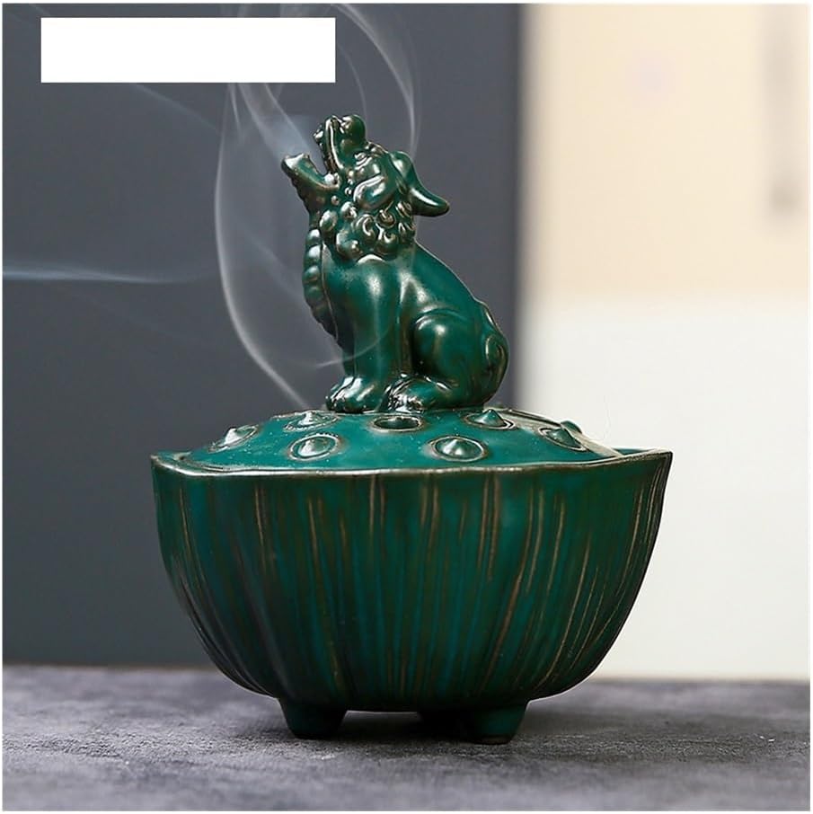 Incense Burner Ceramic Incense Burner Ornaments Home Zen Retro Incense Burner Indoor Living Room Incense Incense Stick Holder(A)